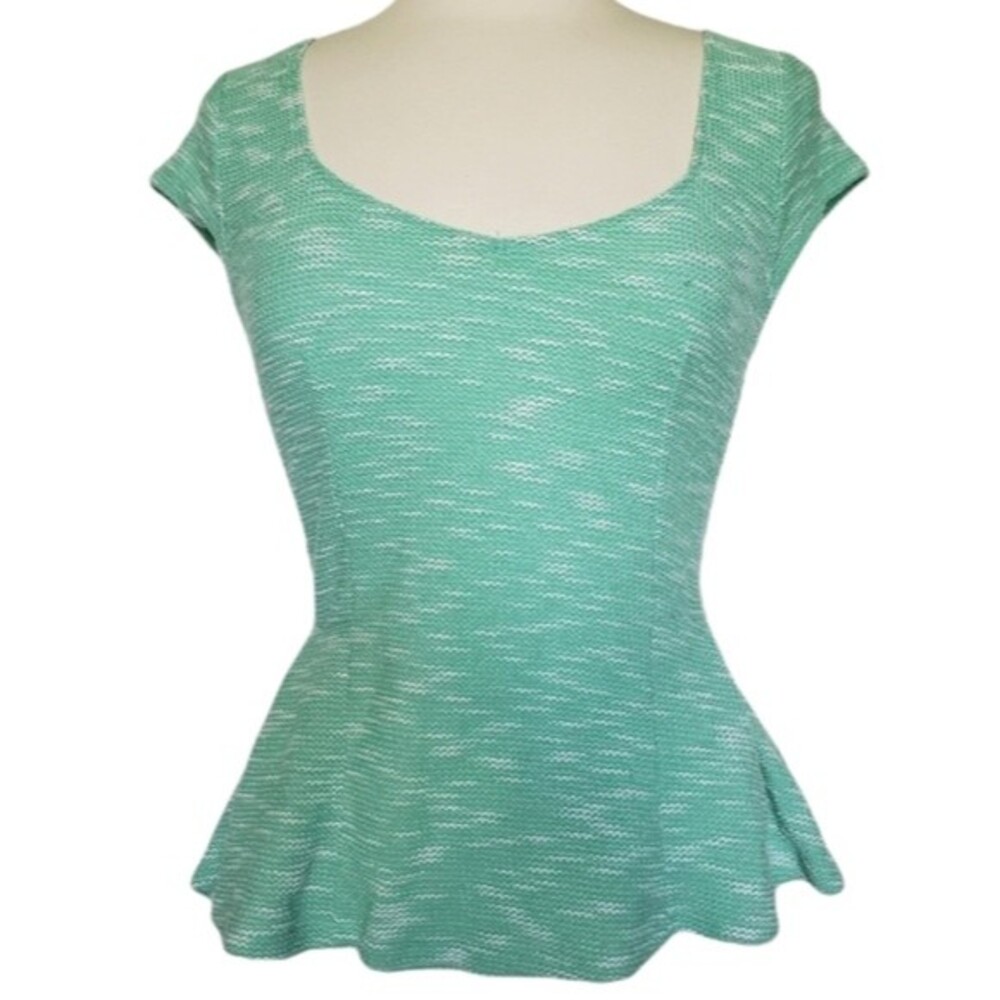 ANTHROpostmark Endash Boucle Sweetheart Peplum Top